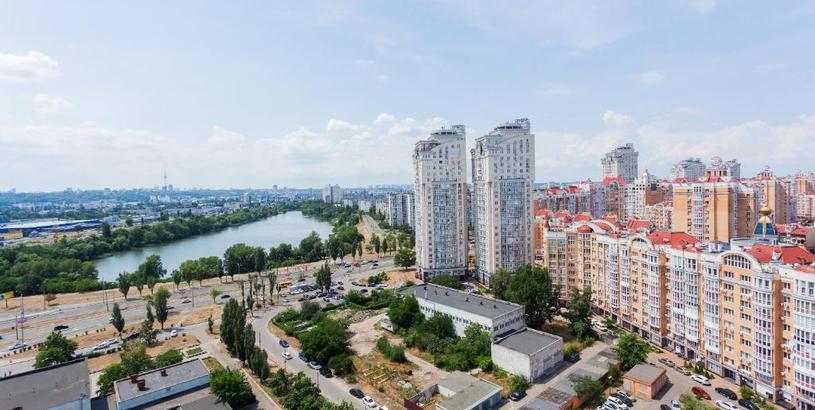 Апартаменты Stylish views Apartments in the parasol. Parus .Obolonskaya embankment