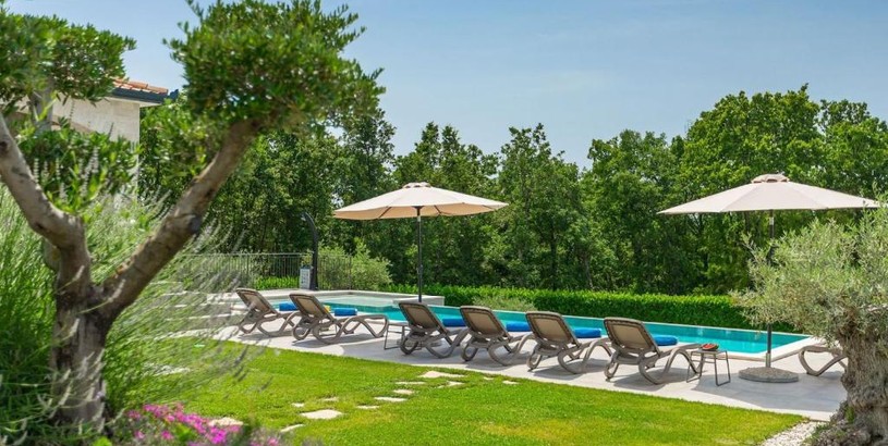 Hotel Family villa Maria with pool in Vizinada
