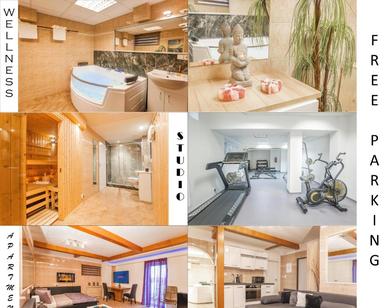 Apartments Wellness studio! Finnish sauna, Whirlpool, Gym & more!