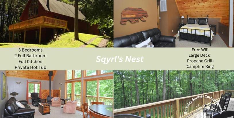 Chalet Sqyrls Nest - 3BR Retreat With a Hot Tub