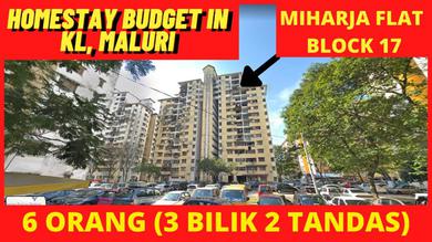 Апартаменты Budget KL MALURI FLAT MIHARJA BLOK 17 WIFI FREE 3BEDROOM 2BATHROOM
