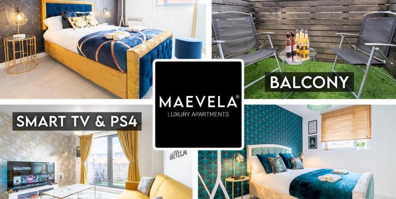 Апартаменты MAEVELA Apartments - Ultra Lavish Luxury 2 Bed Apartment City Centre - With BALCONY - FREE SECURE PARKING - PS4 & Smart TV's