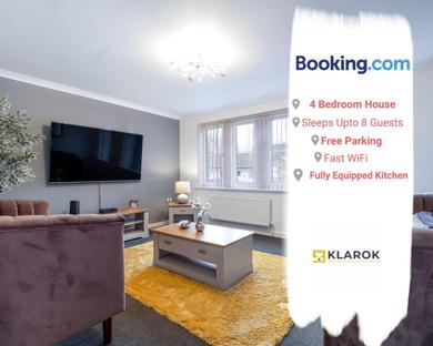 Дом отдыха LONG STAYS 25pct OFF - Spacious 4Bed - BT Sports-Parking By Klarok Short Lets & Serviced Accommodation