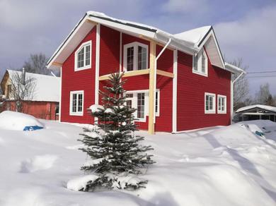 Chalet Красный дом в скандинавском стиле