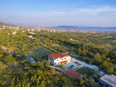 Isolated Villa Stari Hill swimming pool, garden, sea & mountain view